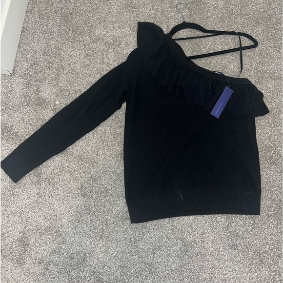 Rebecca minkoff black one shoulder sweater - Picture 2 of 4